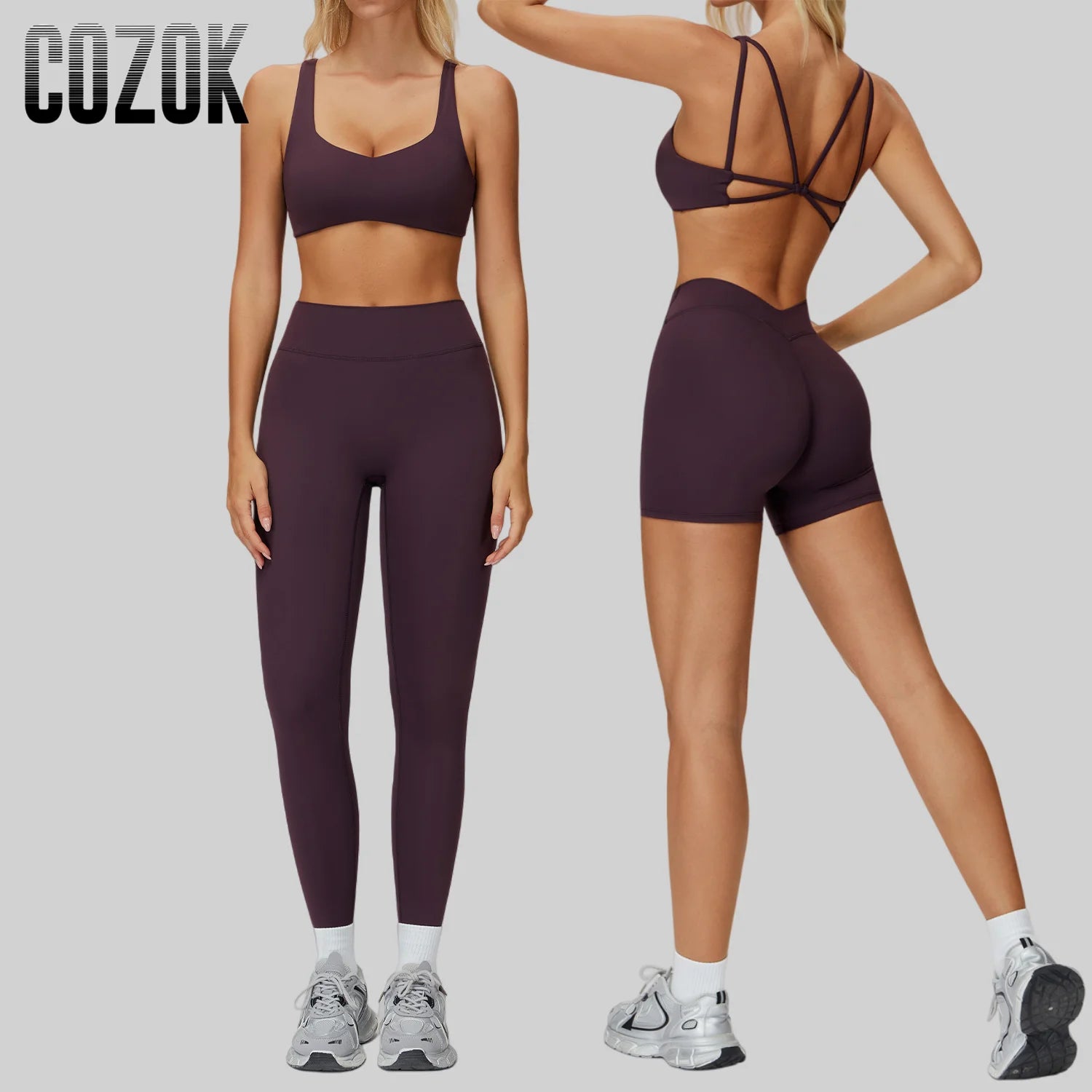 2PCS Yoga Set Women Quick Dry Gym Clothes