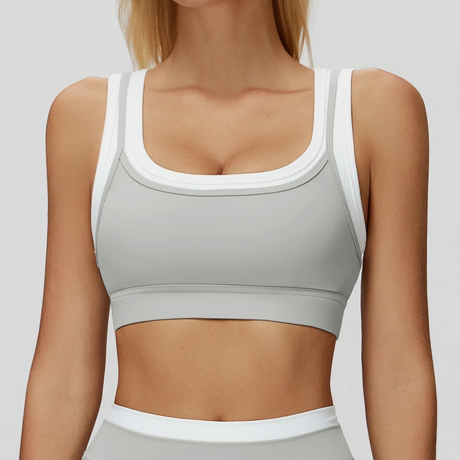 Contrast Trim Sports Bra