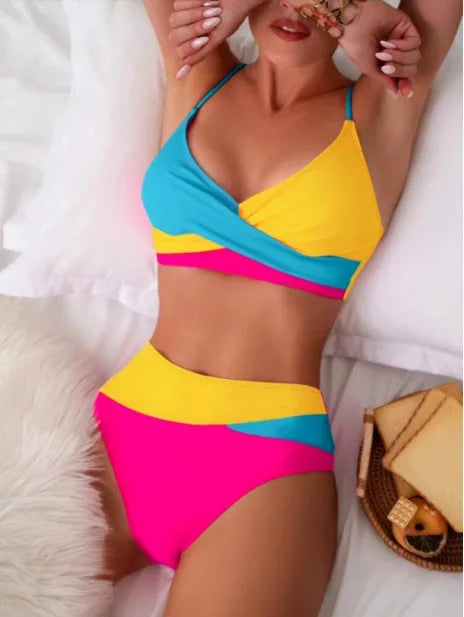 Patchwork Two-Piece Bikini Set