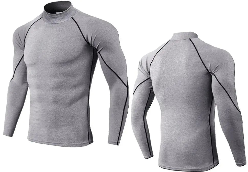 Ultra Soft Compression High Collar Man Tops