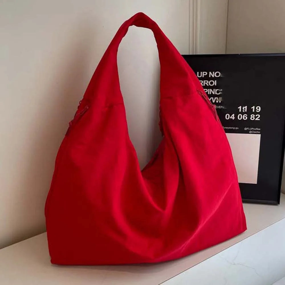 Casual Nylon Multi-Pocket Japanese-Style Tote