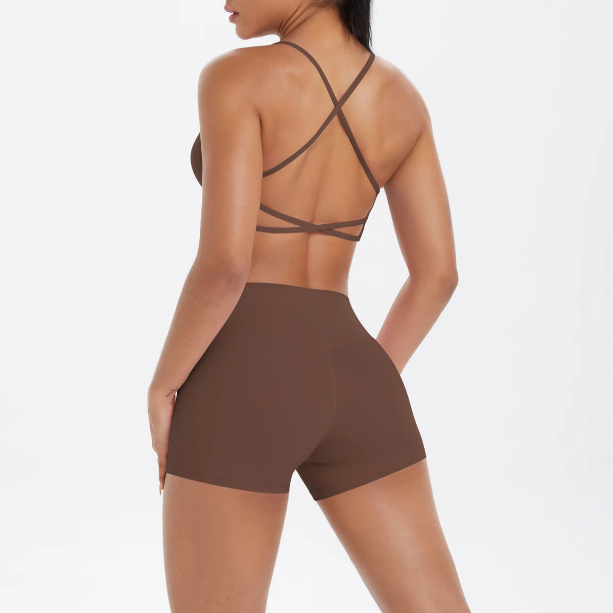 2PCS Yoga Clothes Halter Top Set