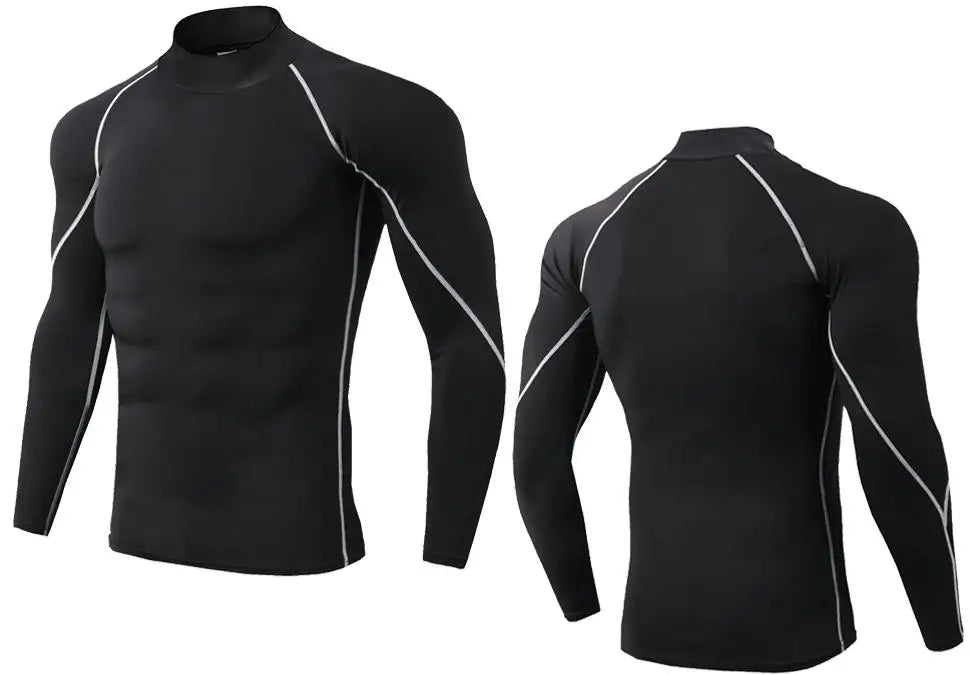 Ultra Soft Compression High Collar Man Tops
