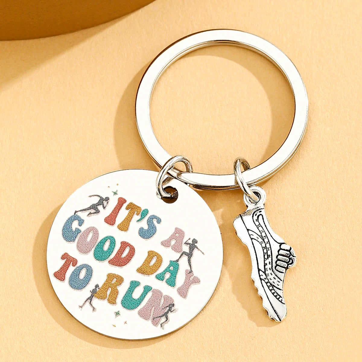 “It’s a Good Day to Run” Keychain – Track & Field Marathon Gift for Runners