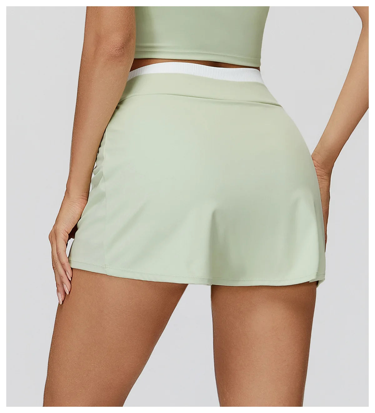 High Waist Sports Short Skirt – 2-in-1 Tennis & Workout Skirt