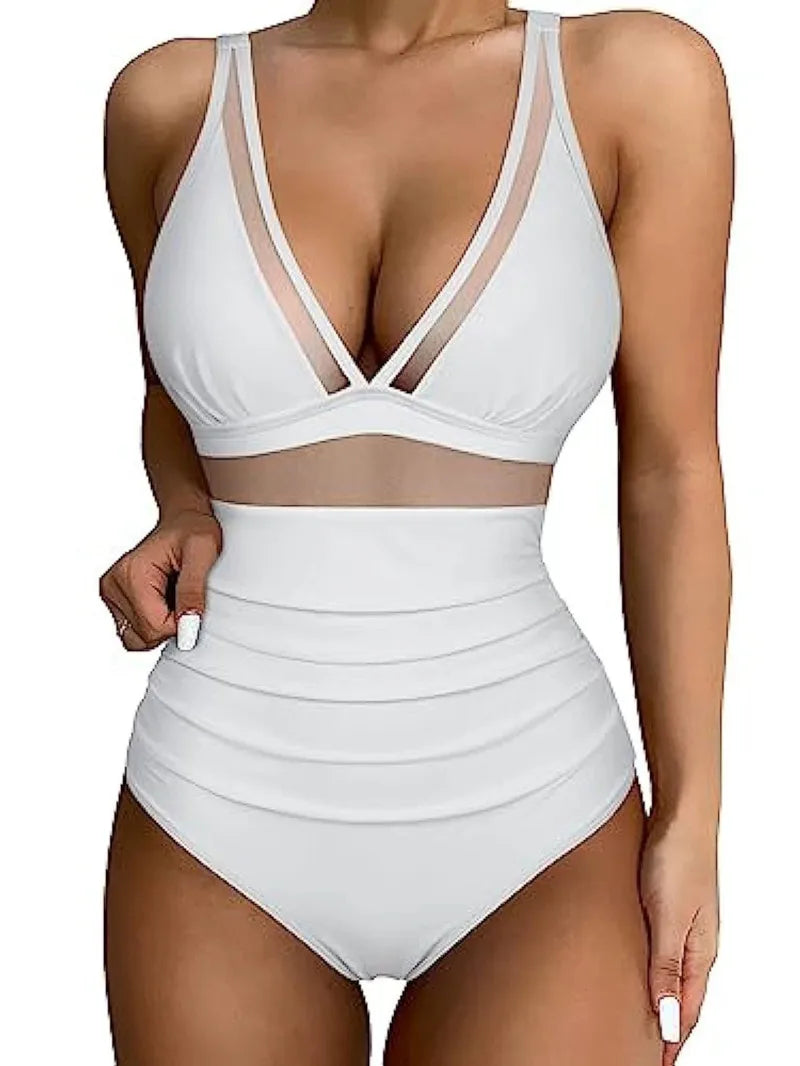 Shiny One Piece Swimsuit
