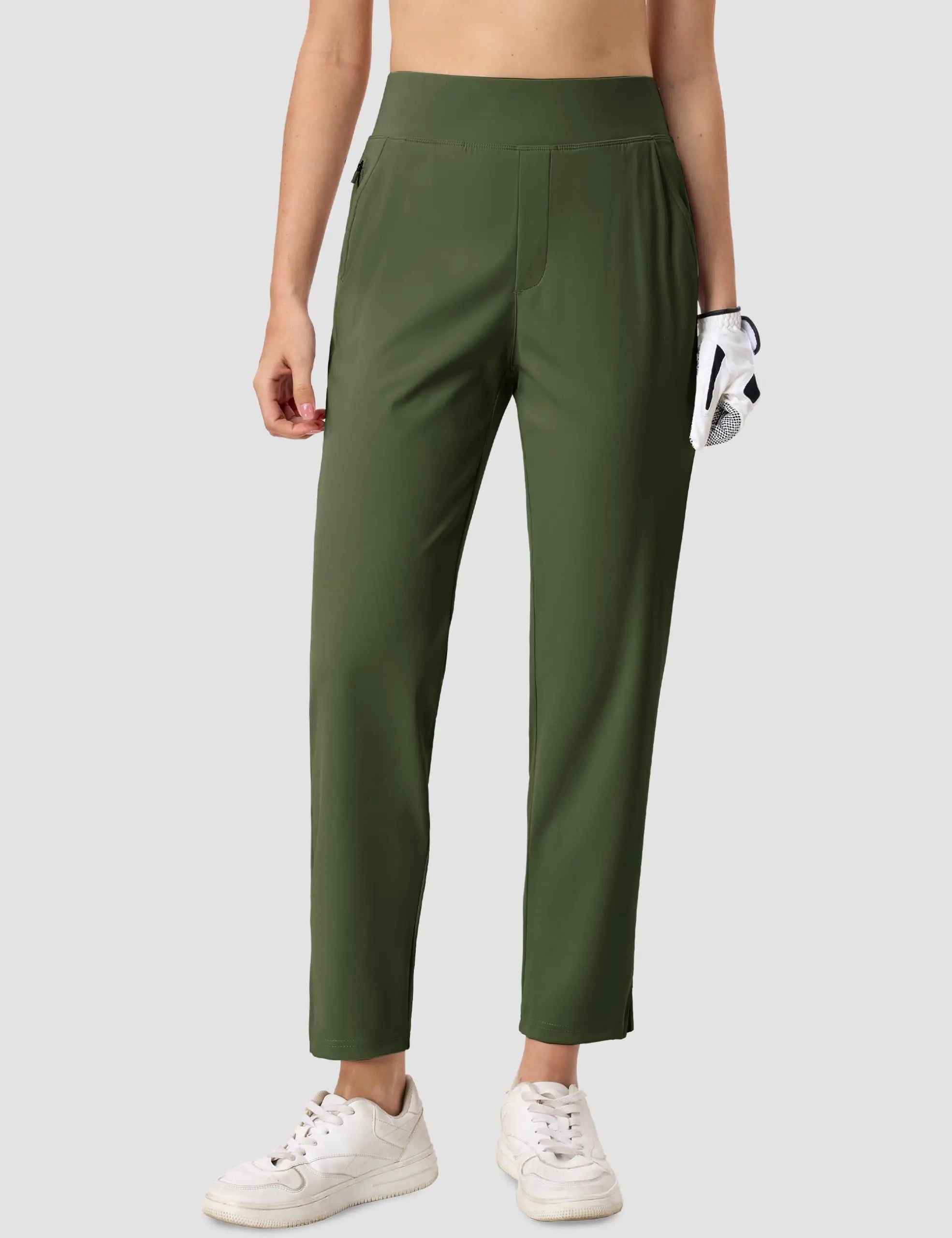 TACVASEN Golf Pants Womens UPF 50+ Lightweight Stretch High Waisted Pants