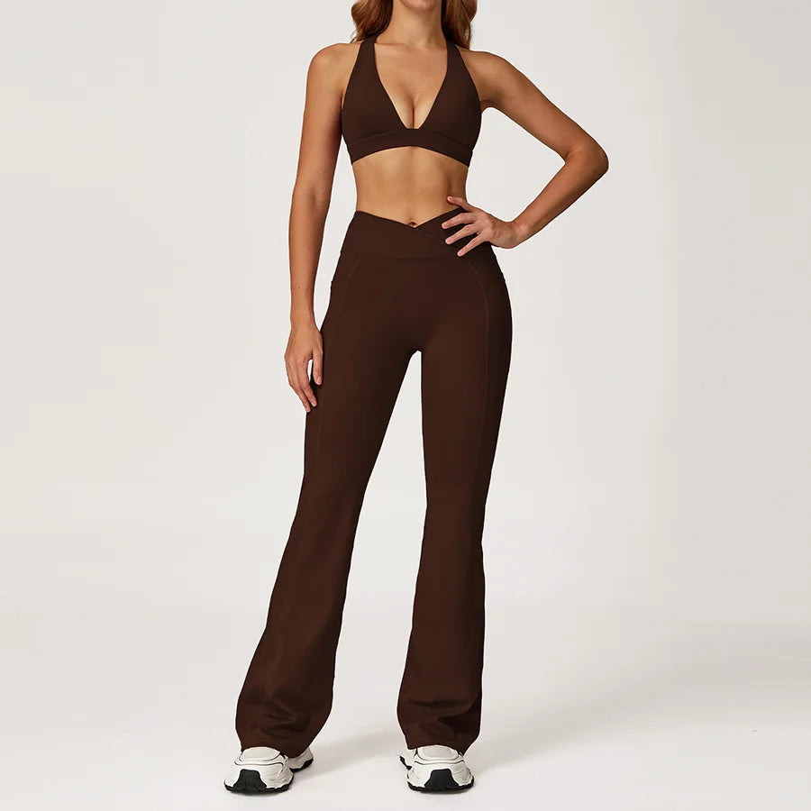 Yoga Set 2 Pieces Workout Outfits Fitness Sportswear