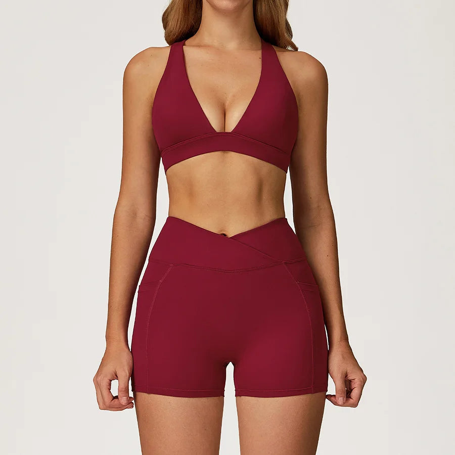 Yoga Set 2 Pieces Workout Outfits Fitness Sportswear