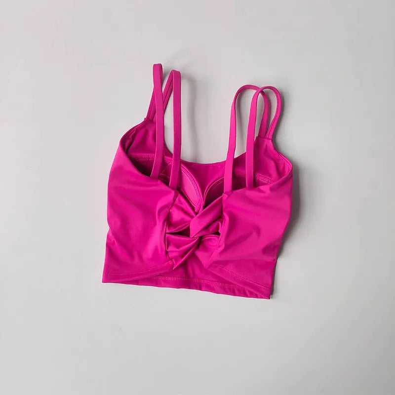 Knotted Back Sports Bra