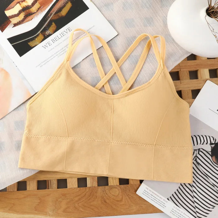 Sexy Women’s Tops Back Cross Strap Tank Top Sports Bra