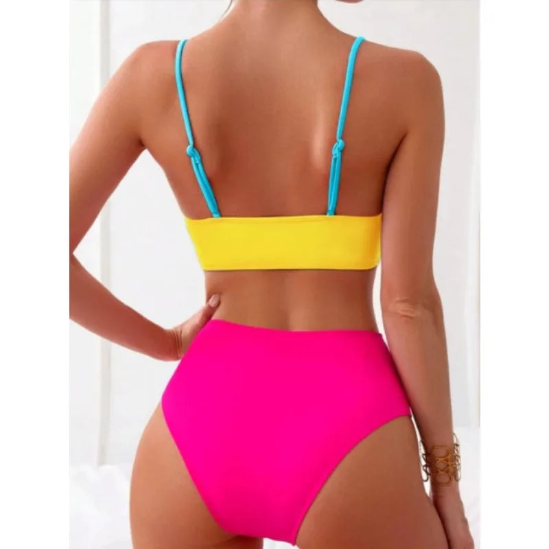 Patchwork Two-Piece Bikini Set
