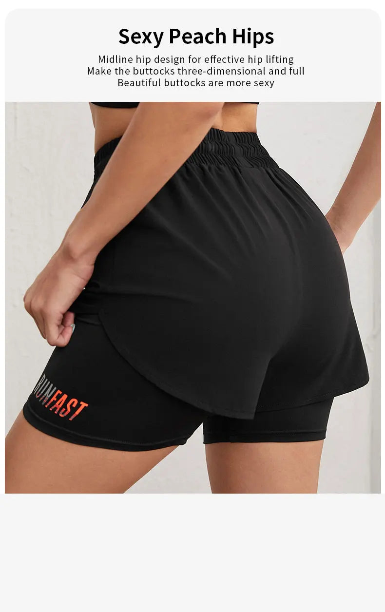 Women's High Rise Yoga Shorts with Elastic Proximity Control