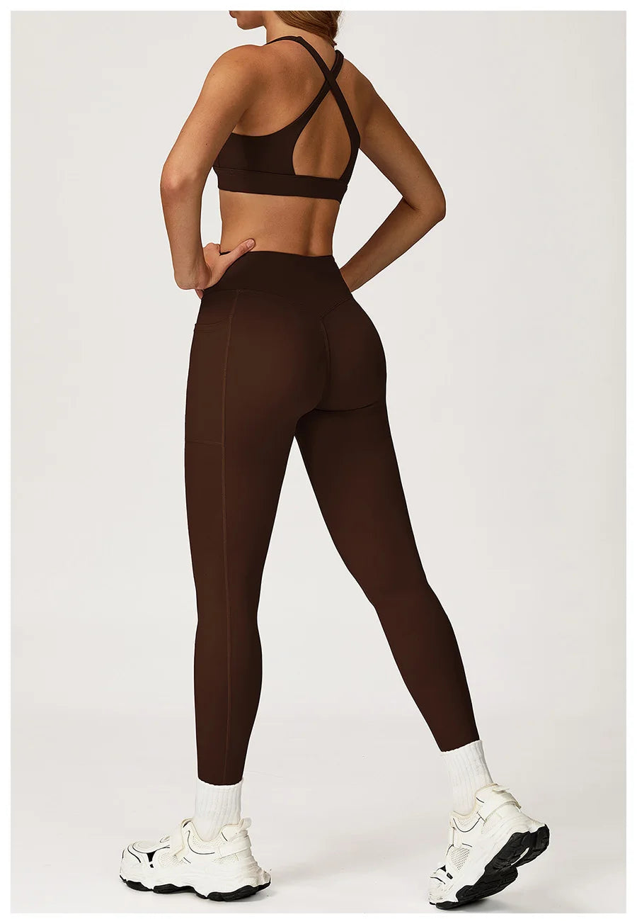 Yoga Set 2 Pieces Workout Outfits Fitness Sportswear