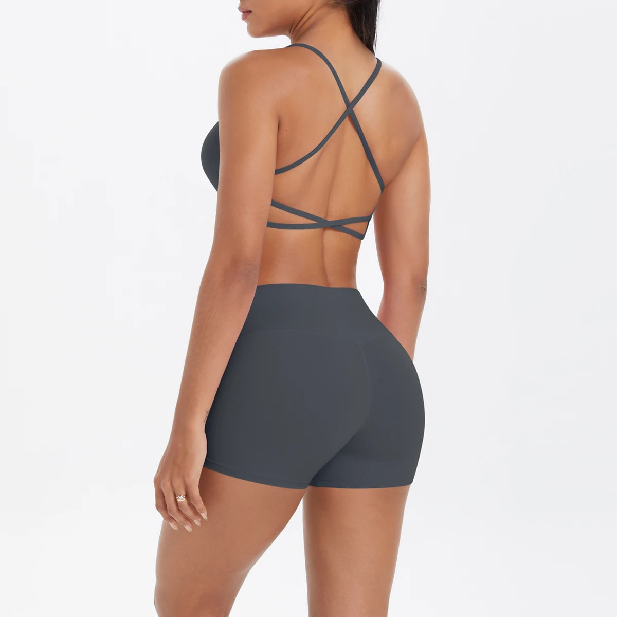 2PCS Yoga Clothes Halter Top Set