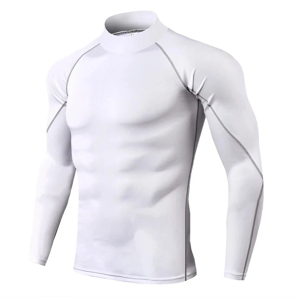 Ultra Soft Compression High Collar Man Tops