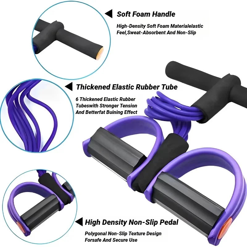 Four-Tube Pedal Tensioner Multi-Functional Household Fitness Equipment