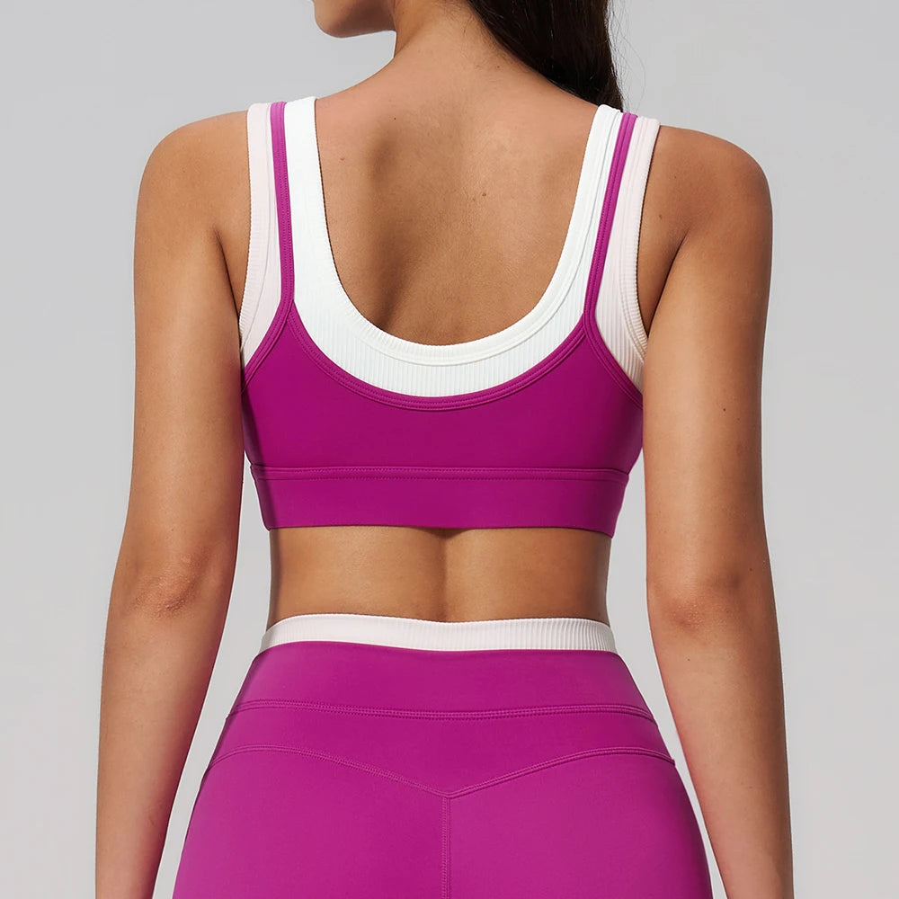 Contrast Trim Sports Bra