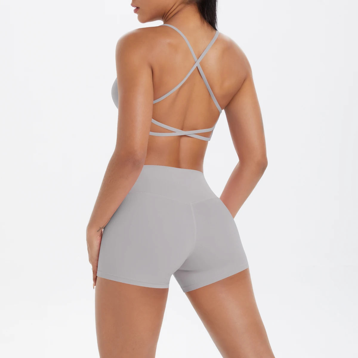 2PCS Yoga Clothes Halter Top Set