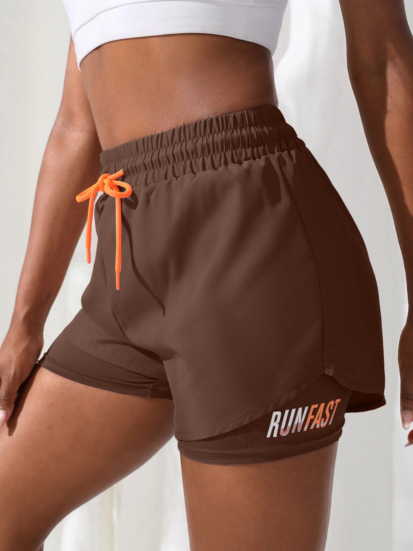 Women's High Rise Yoga Shorts with Elastic Proximity Control