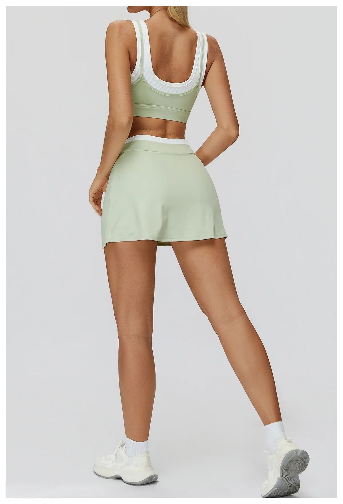 High Waist Sports Short Skirt – 2-in-1 Tennis & Workout Skirt