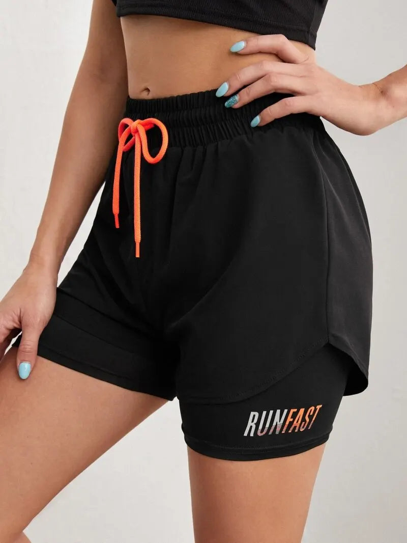 Women's High Rise Yoga Shorts with Elastic Proximity Control