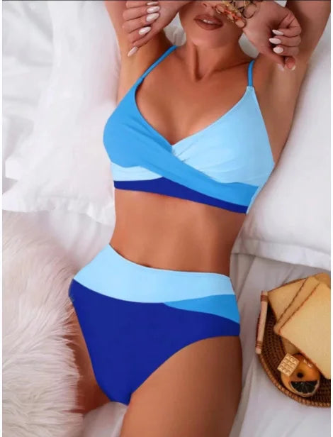 Patchwork Two-Piece Bikini Set