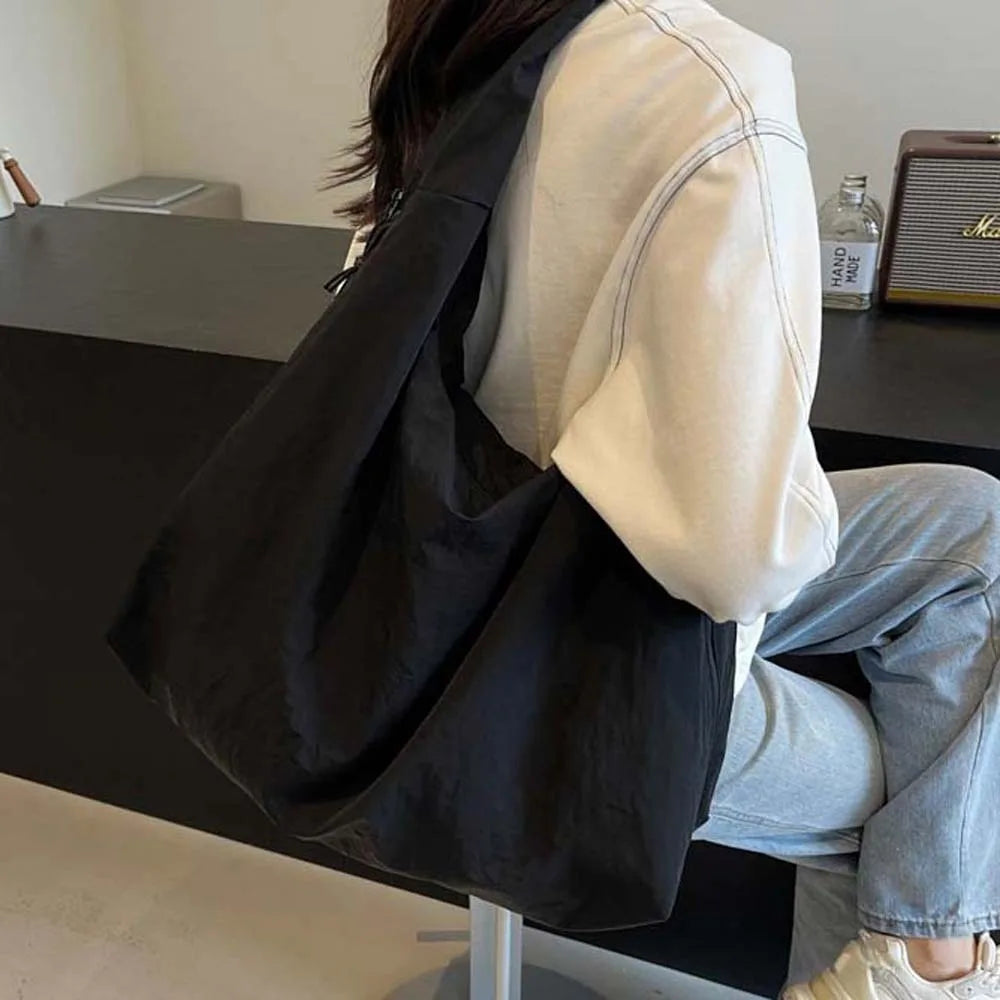 Casual Nylon Multi-Pocket Japanese-Style Tote