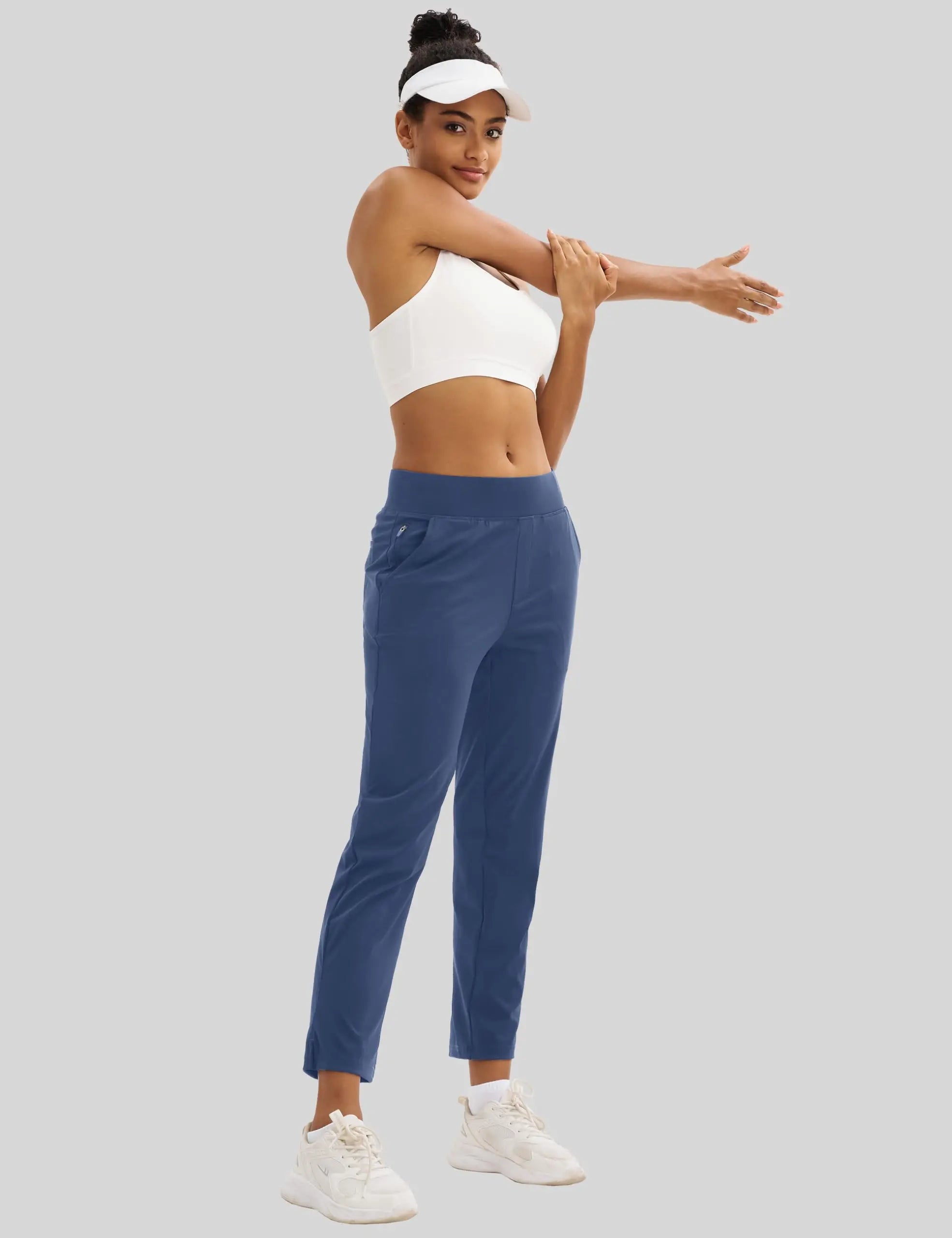 TACVASEN Golf Pants Womens UPF 50+ Lightweight Stretch High Waisted Pants