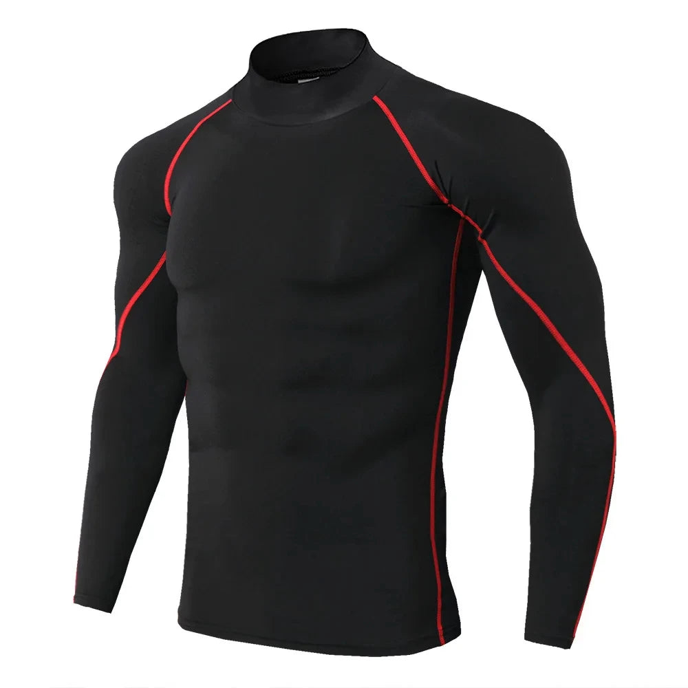 Ultra Soft Compression High Collar Man Tops