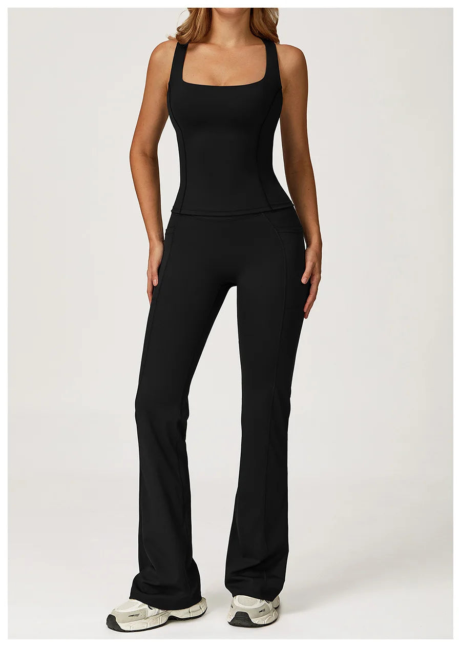 Yoga Set 2 Pieces Workout Outfits Fitness Sportswear