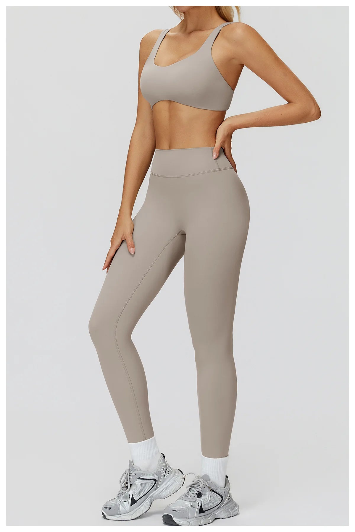 2PCS Yoga Set Women Quick Dry Gym Clothes