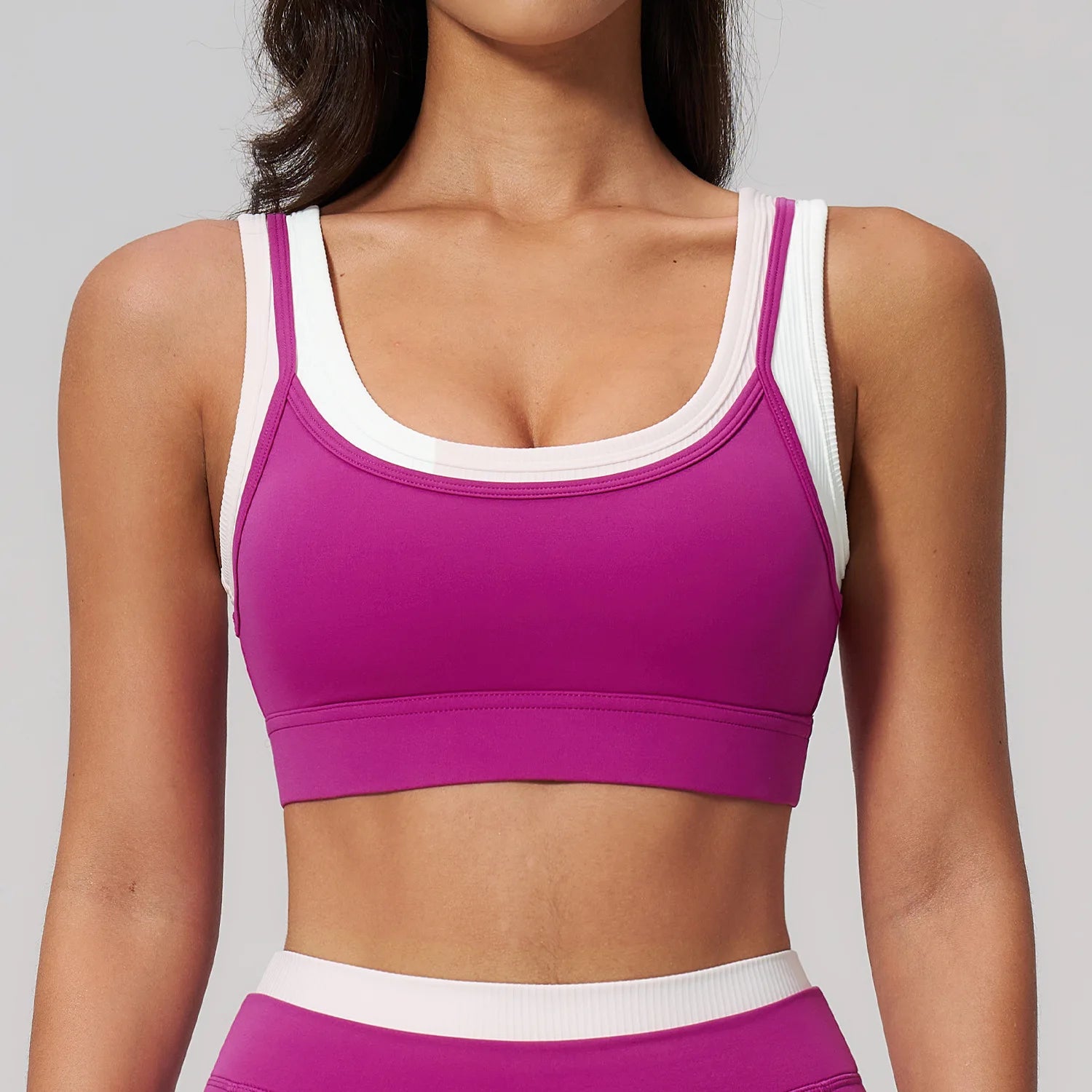 Contrast Trim Sports Bra
