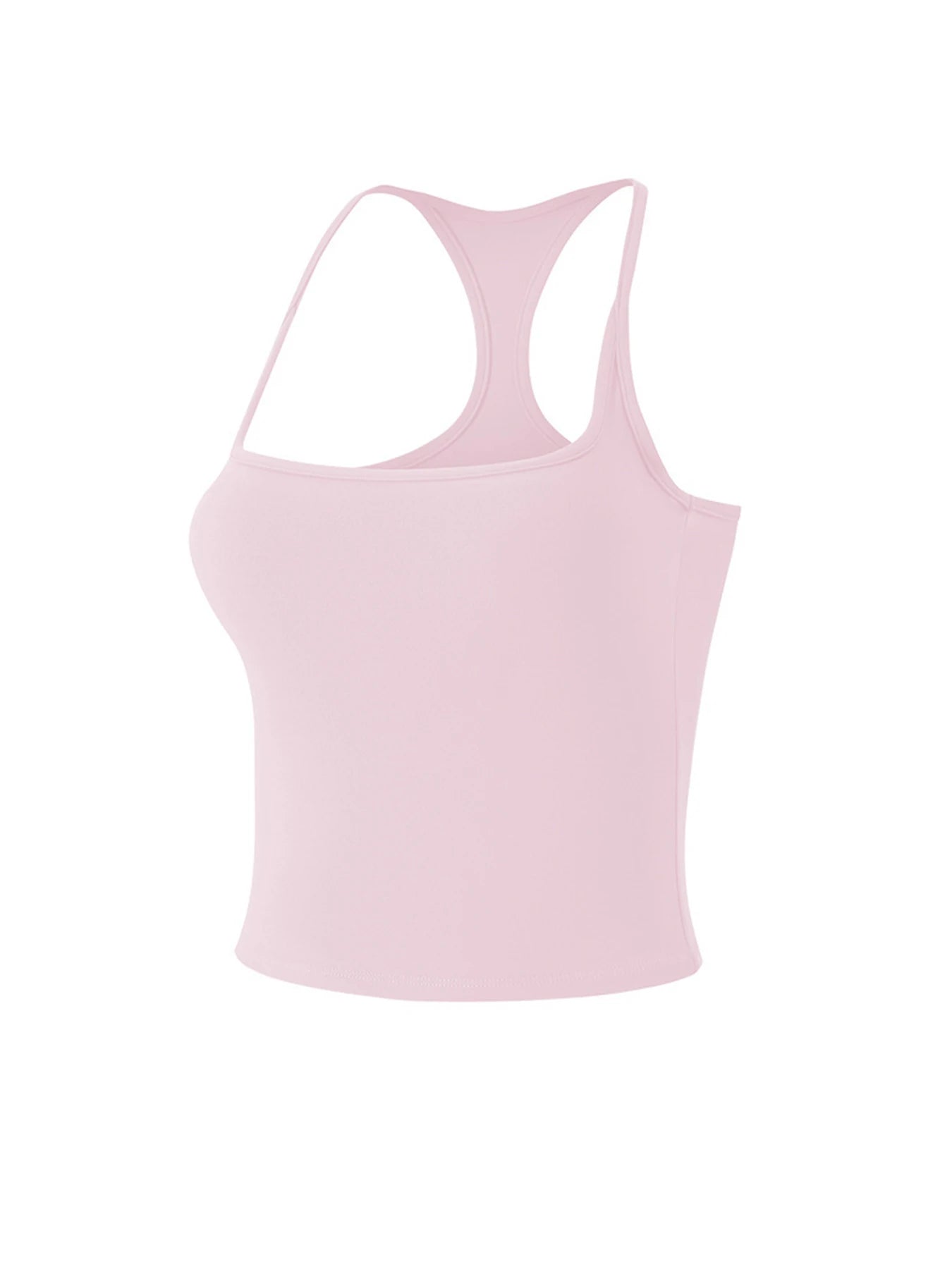 Color-Blocked Thin-Strap Backless Yoga Tank Top