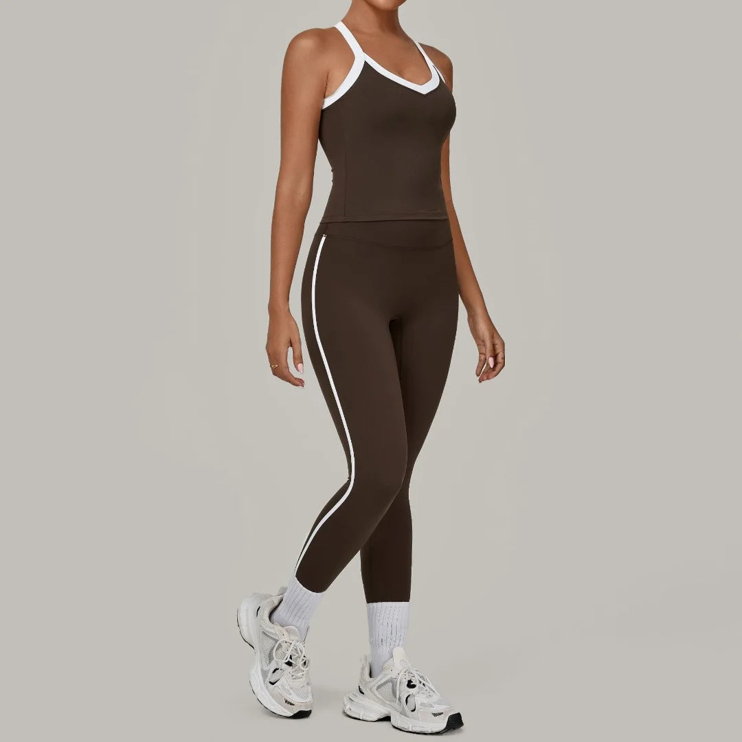 Women's Tight High Waist Peach Hip Yoga Set
