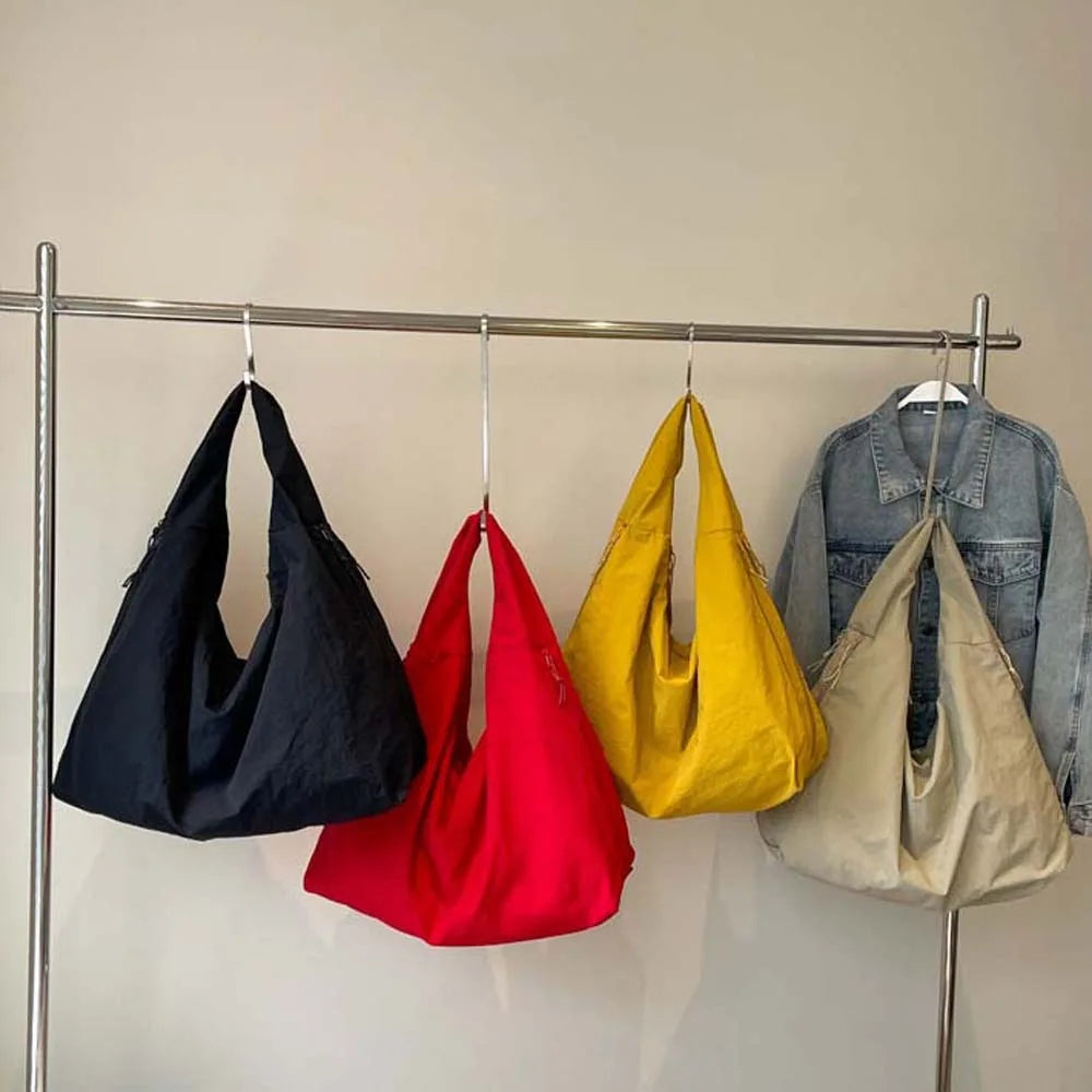 Casual Nylon Multi-Pocket Japanese-Style Tote