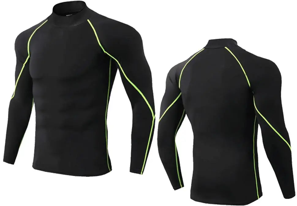 Ultra Soft Compression High Collar Man Tops