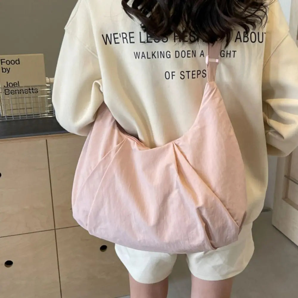 Korean-Style Nylon Underarm Dumpling Bag