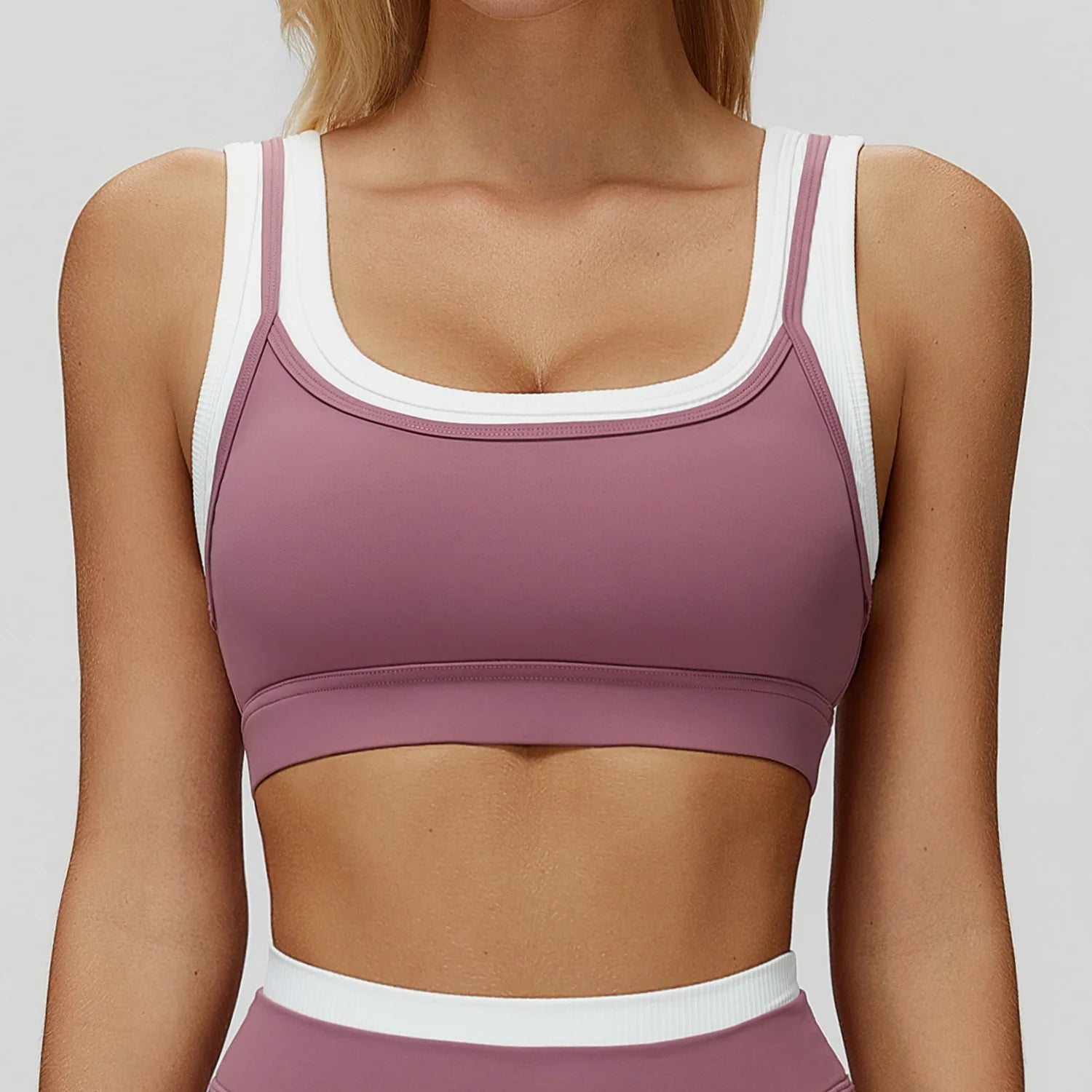 Contrast Trim Sports Bra