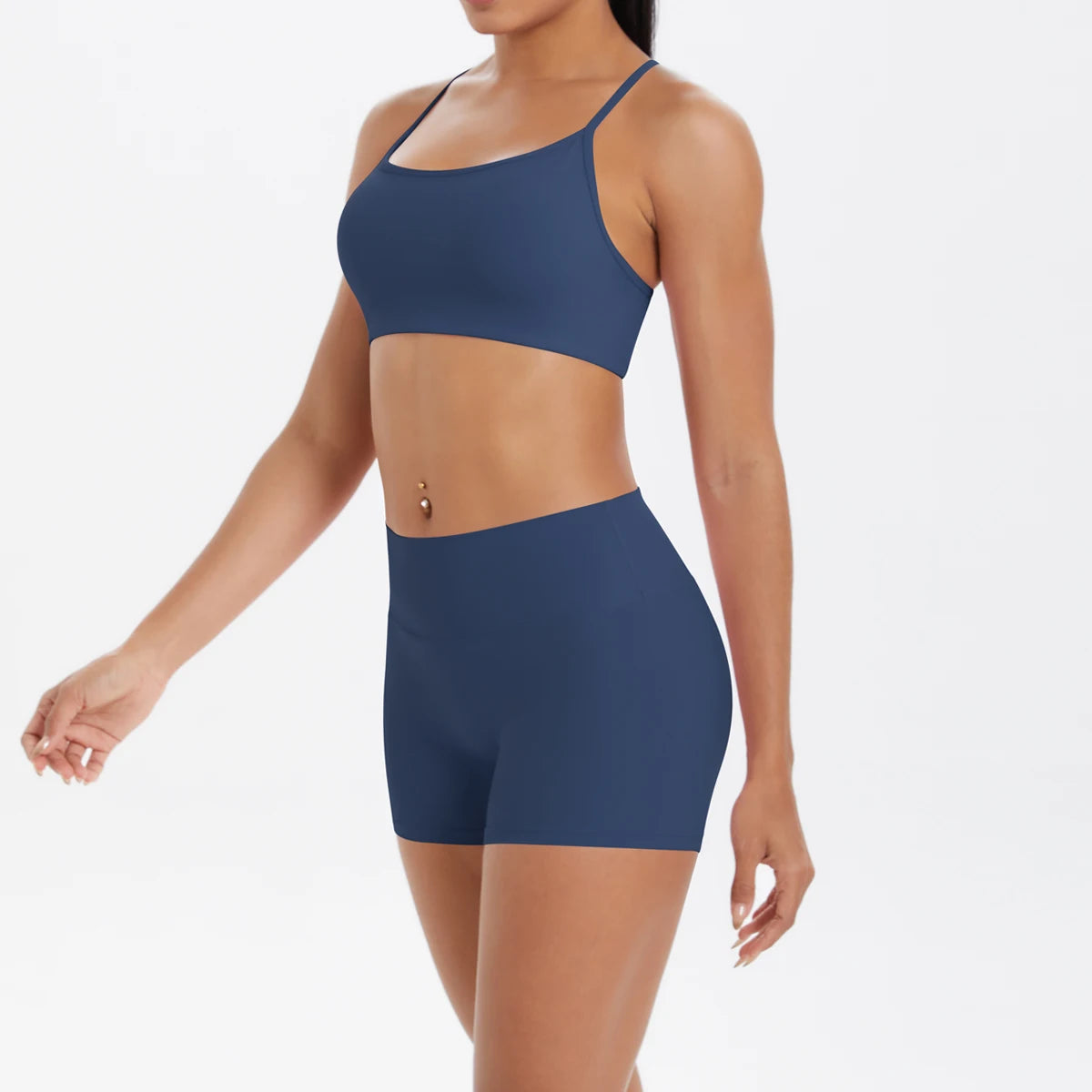 2PCS Yoga Clothes Halter Top Set