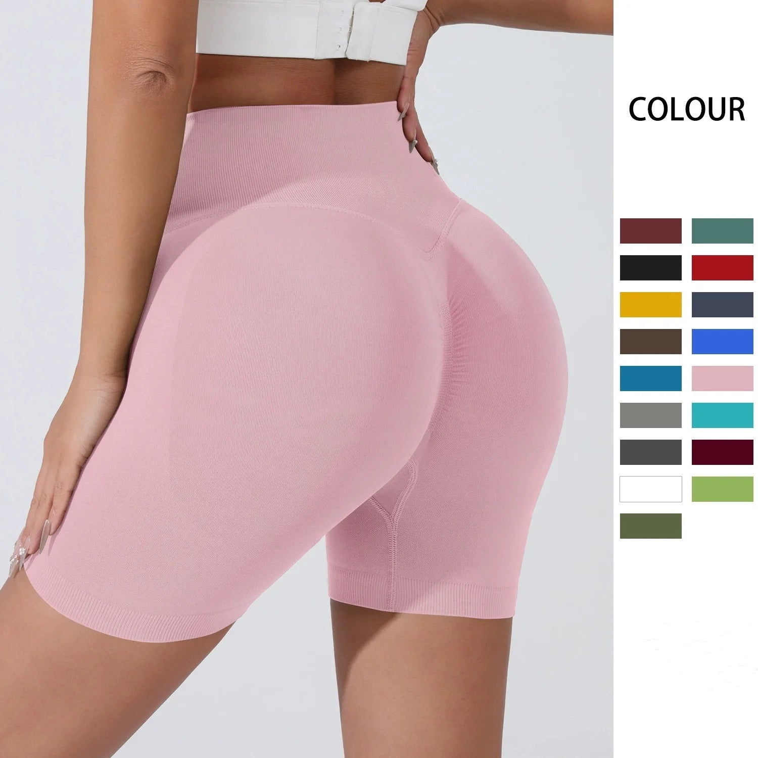 Peach Hip Lifting Sports Shorts for Women