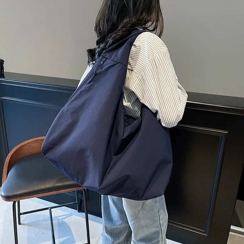 Casual Nylon Multi-Pocket Japanese-Style Tote