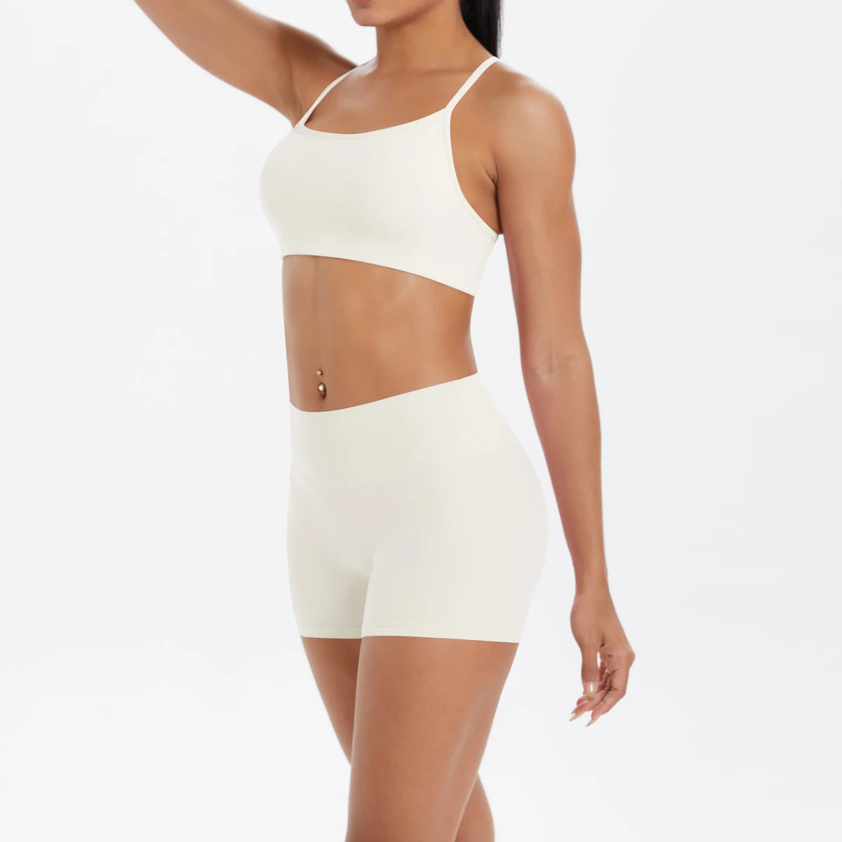 2PCS Yoga Clothes Halter Top Set