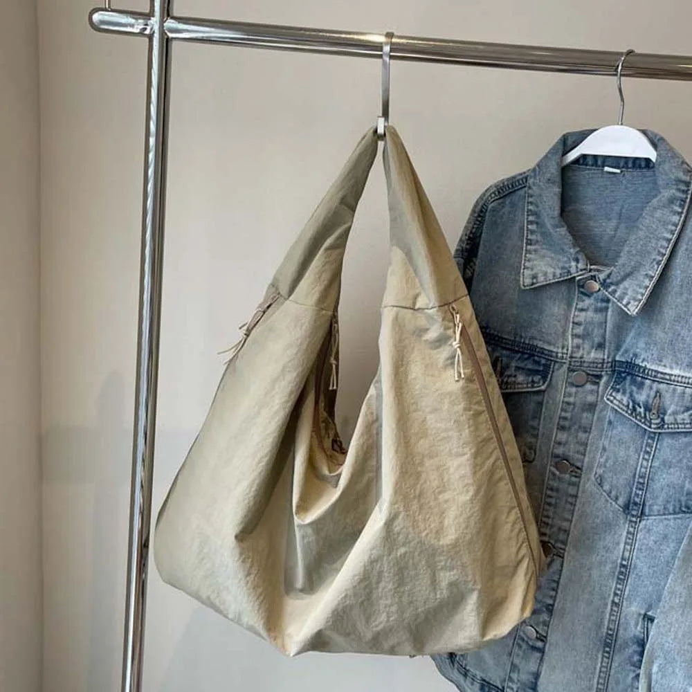 Casual Nylon Multi-Pocket Japanese-Style Tote