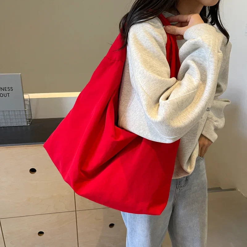 Casual Nylon Multi-Pocket Japanese-Style Tote