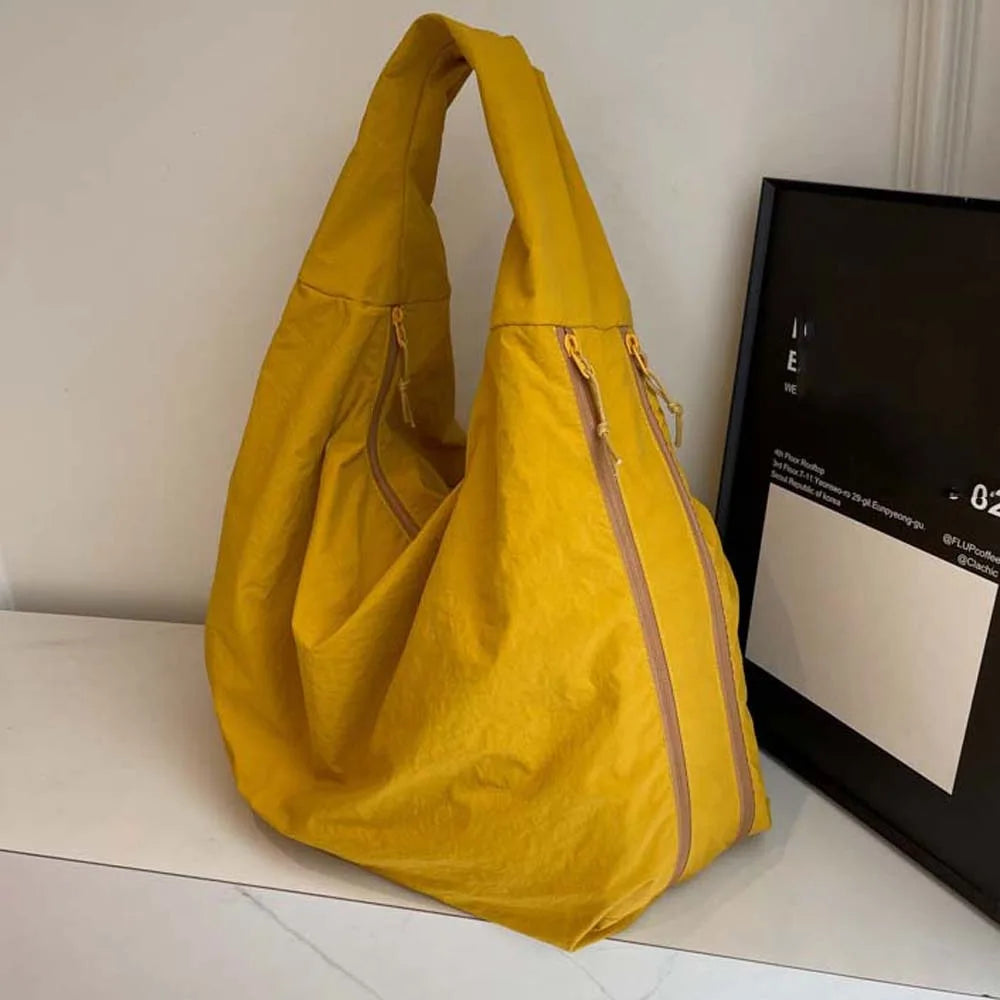 Casual Nylon Multi-Pocket Japanese-Style Tote