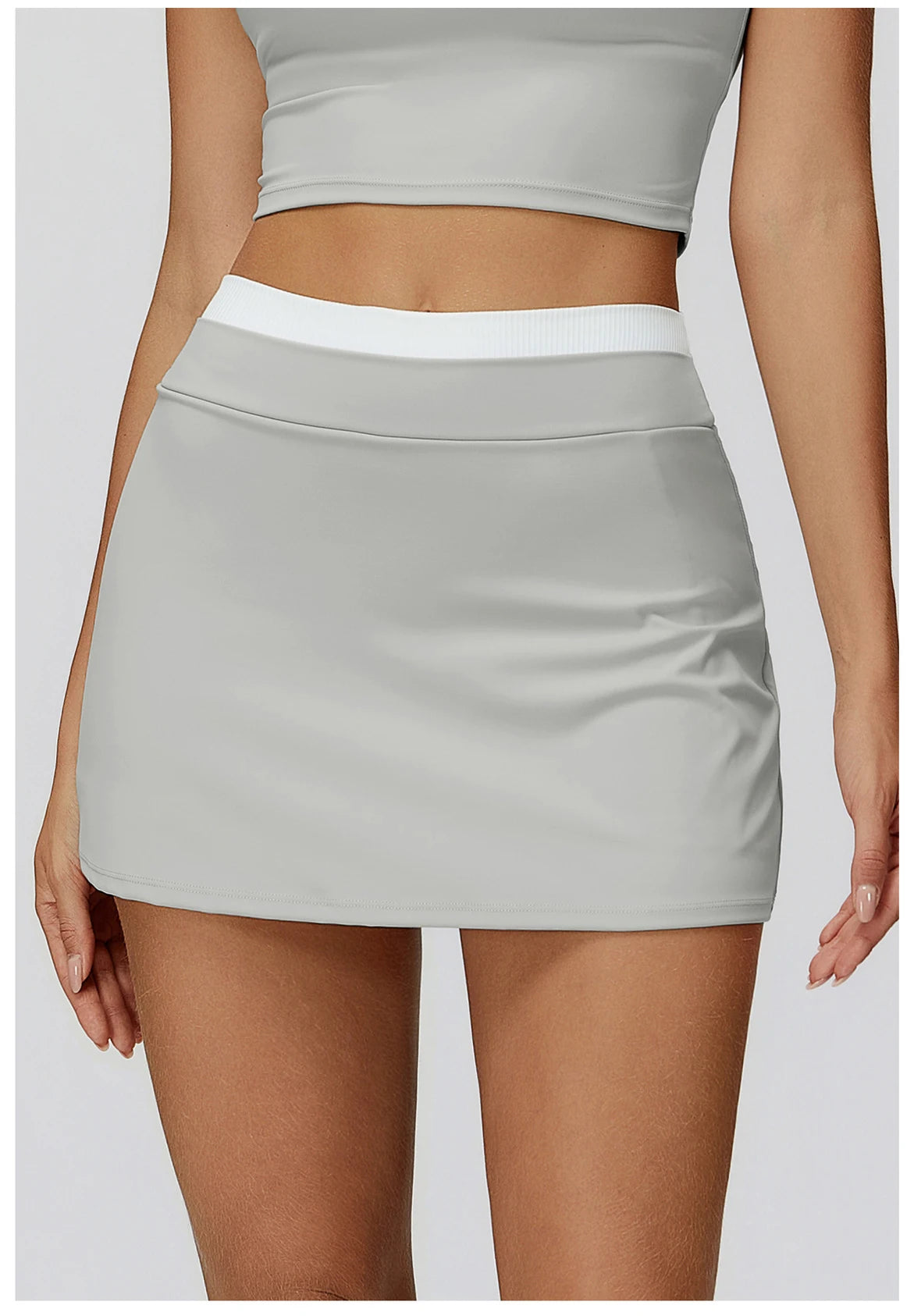 High Waist Sports Short Skirt – 2-in-1 Tennis & Workout Skirt