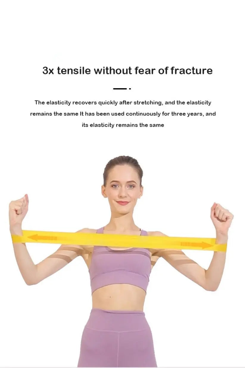 5pcs Yoga Tension Belt Fitness Elastic Belt