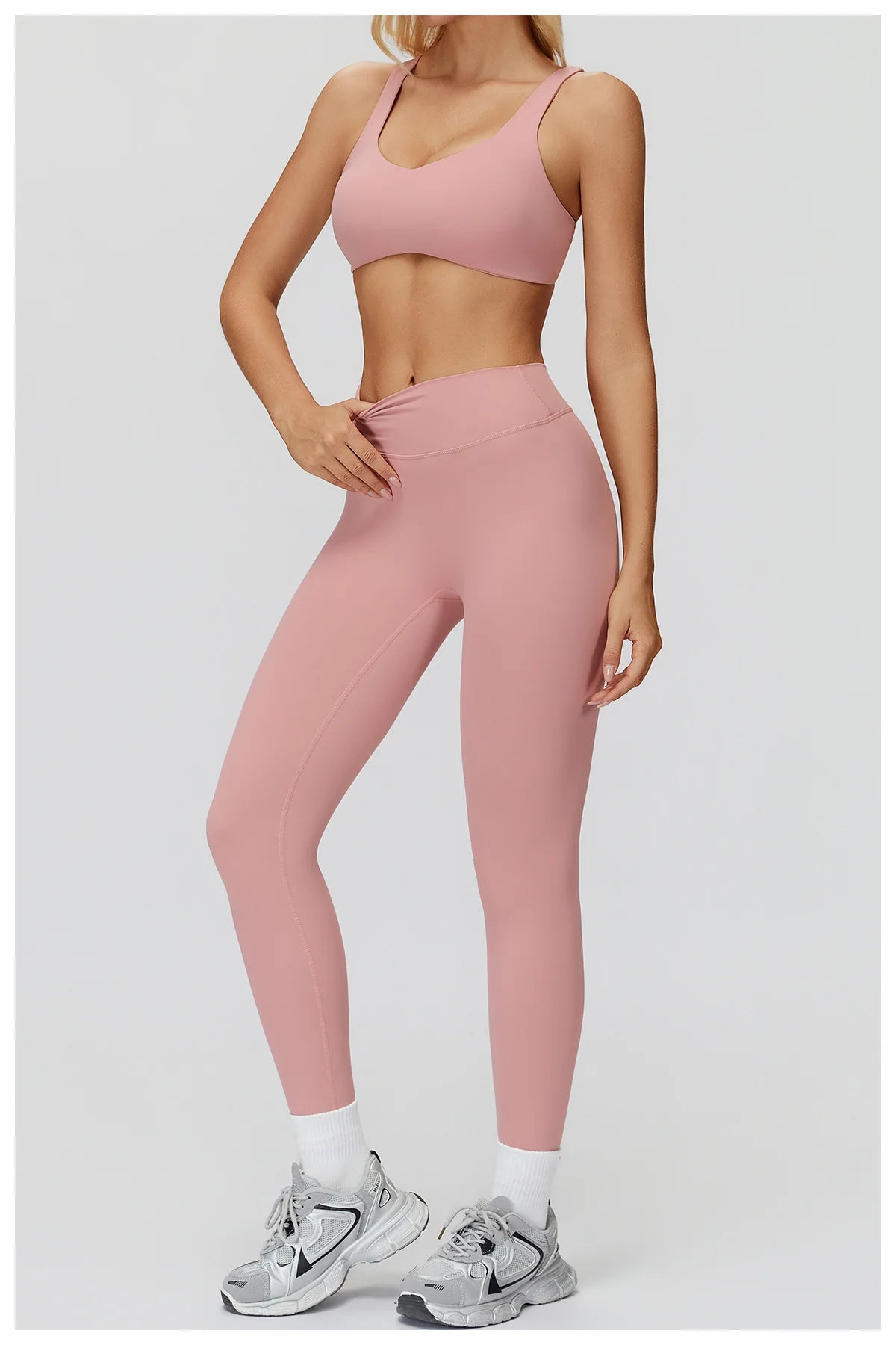 2PCS Yoga Set Women Quick Dry Gym Clothes