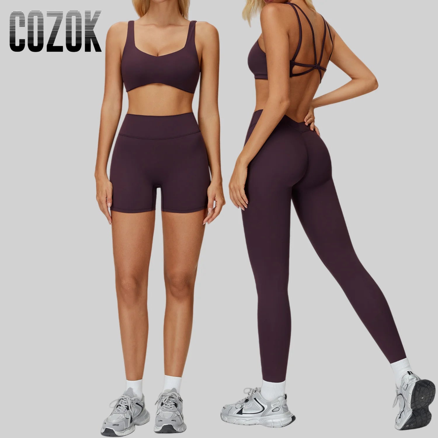 2PCS Yoga Set Women Quick Dry Gym Clothes